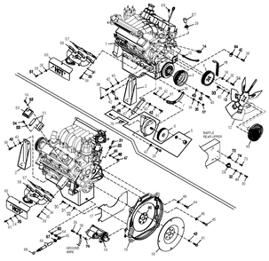 Engine Diagram and Parts List for 0049483 (4082939 - 4101158)(2005) Generac Generator