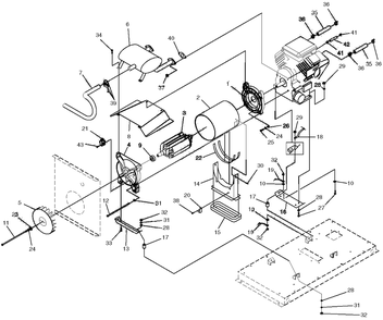 Generator 1 Diagram and Parts List for 0043892 (3787648 - 3906618)(2014) Generac Generator