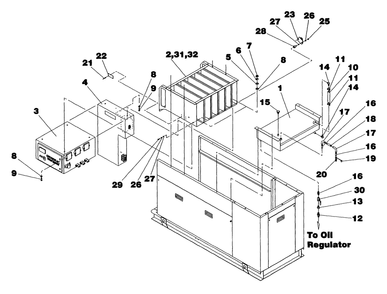 Control Panel And Connection Box Diagram and Parts List for 4313-0 DG-50 Generac Generator