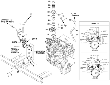 Fuel System 2.4l C2 G2 Diagram and Parts List for QT02524ANNNA (5555295 - 5614645)(2009) Generac Generator
