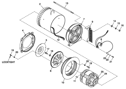 Cpl Alternator Direct Excitation Diagram and Parts List for 0052210 (4254584 - 4273668)(2005) Generac Generator