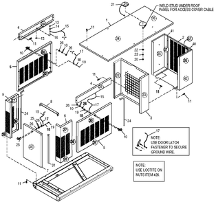 Part Location Diagram of 0E9772 Generac Brace Rear 2.5l G3