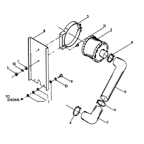 Air Cleaner Diagram and Parts List for 9488-2  Generac Generator