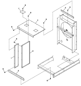C5 Cooling System Fan Drive Diagram and Parts List for ST13068ANSN (4911826)(2007) Generac Generator