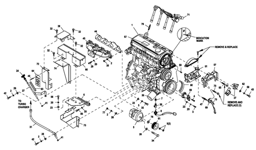 Engine Common Prt 2.4l G2 Turbo 36k 2 Diagram and Parts List for HT03524GNAX (6798528)(2011) Generac Generator