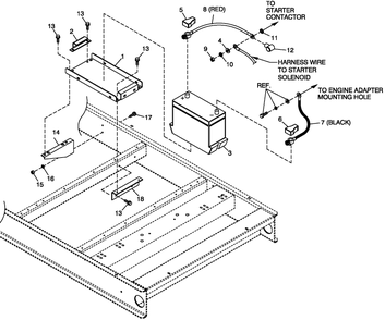 Battery 27f Gear Box 6.8l Diagram and Parts List for QT13068ANSY (5466536)(2009) Generac Generator