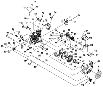 Engine 8 Diagram and Parts List for 0052500 (4699893 - 5773346)(2010) Generac Generator