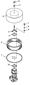 Air Cleaner 5.4l/6.8l Ford Diagram and Parts List for QT08046ANAN (5178442 - 5383186)(2009) Generac Generator