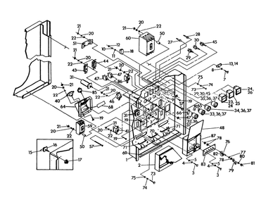 Control Panel (Front) Diagram and Parts List for 9467-1  Generac Generator