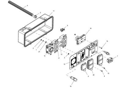 Control Panel Diagram and Parts List for 005778-1  Generac Generator