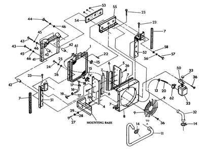 Radiator Diagram and Parts List for 9469-3  Generac Generator