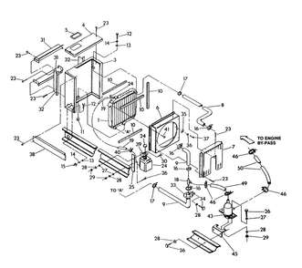 Radiator 1 Diagram and Parts List for 9706-0  Generac Generator