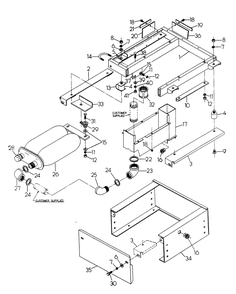 Mounting Base Diagram and Parts List for 6209-1  Generac Generator
