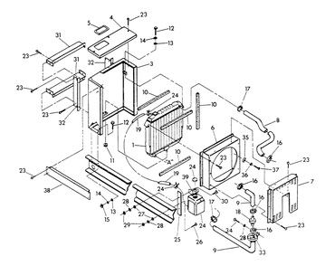 Radiator Diagram and Parts List for 9112-2  Generac Generator