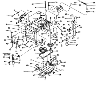 Base And Pulleys Diagram and Parts List for 9653-0  Generac Generator