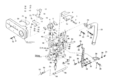Engine Accessories Diagram and Parts List for 6894-1  Generac Generator
