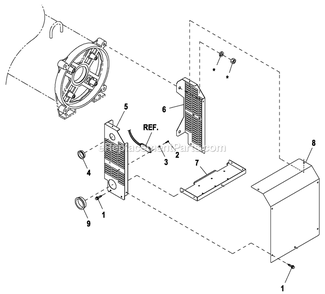 Ev Exciter Shielding Diagram and Parts List for HT13068JNAC (7642346)(2012) Generac Generator