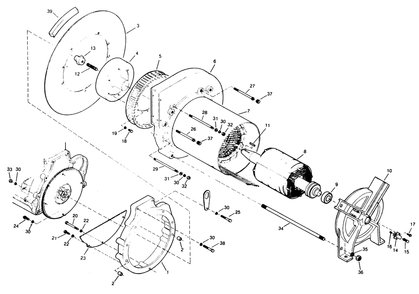 Alternator Diagram and Parts List for 8451-0  Generac Welder