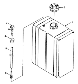 Fuel Tank Diagram and Parts List for 1003-C  Generac Welder