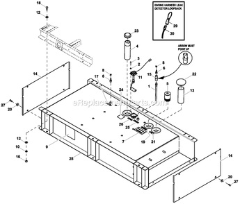 Ev Base Tank D2.3l Sw Int Diagram and Parts List for RD02023JDAS (9225713)(2014) Generac Generator