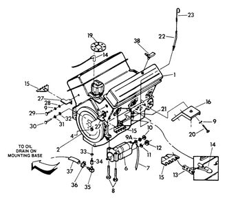 7.4 Liter Engine Parts Diagram and Parts List for 9300-3  Generac Generator