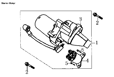 Starter motor Diagram and Parts List for 006673-0  Generac Generator