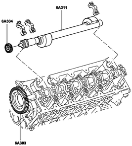 Gas Engine Balance Shaft Diagram and Parts List for ET07068ANAN (5713896 - 5713897)(2009) Generac Generator