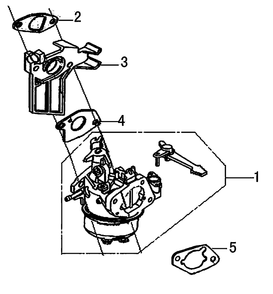 Carburetor Diagram and Parts List for 0064120 (7542837 - 8201908)(2013) Generac Generator
