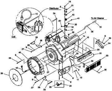 Engine Parts Diagram and Parts List for 0046261 (3622315)(2002) Generac Generator