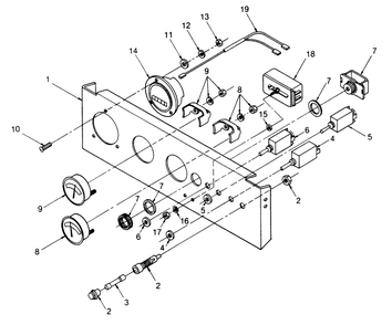 Engine Control Panel Diagram and Parts List for 1013-A  Generac Welder