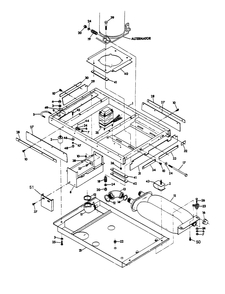 Mounting Base Diagram and Parts List for 6159-1  Generac Generator