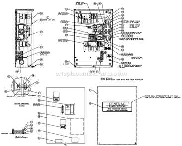 Ev Xfrsw 200a 3r Sd Diagram and Parts List for RTSE200A3 (4034074 - 4368973)(2006) Generac Generator