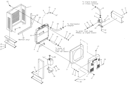 Part Location Diagram of A6258 Generac Hose, Upper