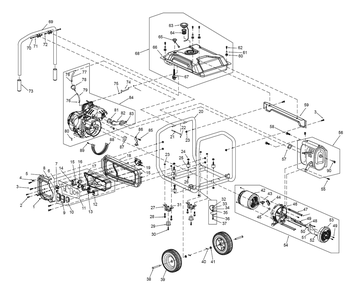 Part Location Diagram of 10000007686 Generac Bracket, Air Cleaner