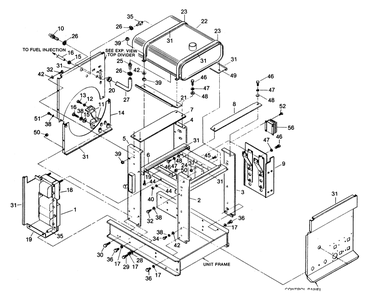 Compartment Diagram and Parts List for 1015-A  Generac Welder