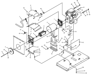 Generator 1 Diagram and Parts List for 0044563 (4117596 - 4138949)(2005) Generac Generator