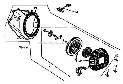 Starter Diagram and Parts List for 0059910 (6331567)(2015) Generac Generator
