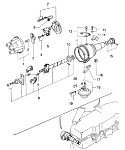 Distributor Diagram and Parts List for 8451-0  Generac Welder