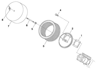 Air Cleaner C2 Diagram and Parts List for ET04524ANSN (5632859 - 5781974)(2010) Generac Generator