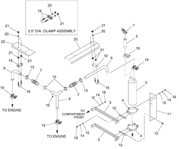 Ev Exhaust Muffler 0043731 Diagram and Parts List for 0046260 (3580746)(2001) Generac Generator