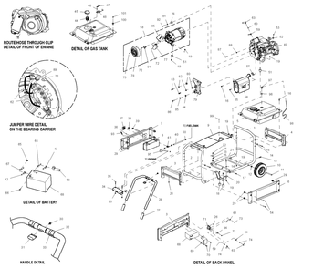 Part Location Diagram of 0J6371 Generac Bracket