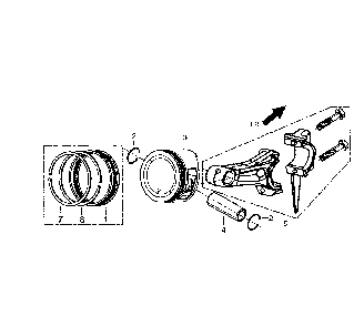 Part Location Diagram of 0J58620131 Generac Piston pin