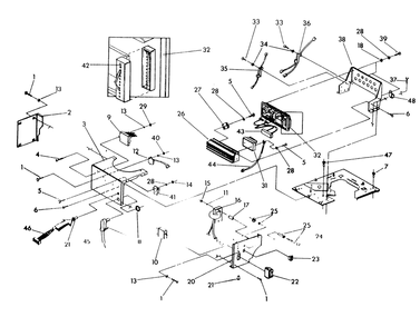 Control Panel Diagram and Parts List for 9890-0  Generac Generator