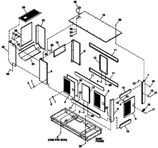 Ev Encl Std 4.3l Diagram and Parts List for 0047490 (3650293 - 3651545)(2002) Generac Generator