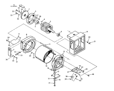 Generator Diagram and Parts List for 9303-3  Generac Generator