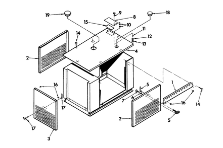 Compartment Diagram and Parts List for 9351-3  Generac Generator