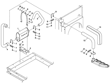 Exhaust System 1.6l Diagram and Parts List for ET03015JNSX (6939858)(2012) Generac Generator