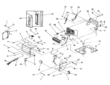 Control Panel Diagram and Parts List for 9847-0  Generac Generator