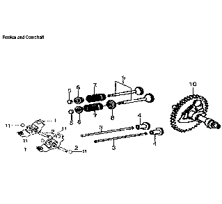 Rocker-Camshaft Diagram and Parts List for 006436-0  Generac Pressure Washer