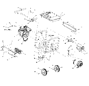 Part Location Diagram of 0H9838 Generac Engine W/O Muffler